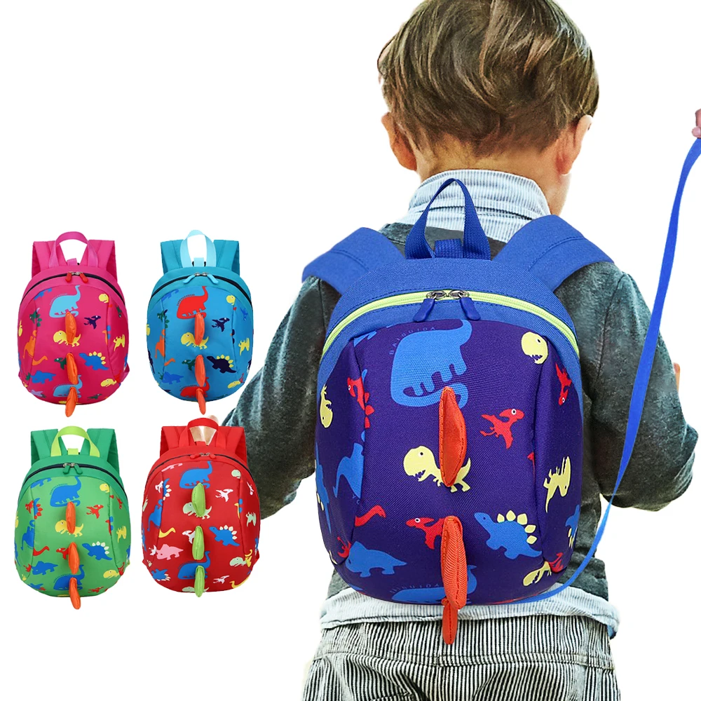 Children Cartoon Bags Backpack With Anti-loss Traction Rope Small Baby Cute Schoolbag Girl Boy Kid School Storage Bag Backpacks | Дом и сад