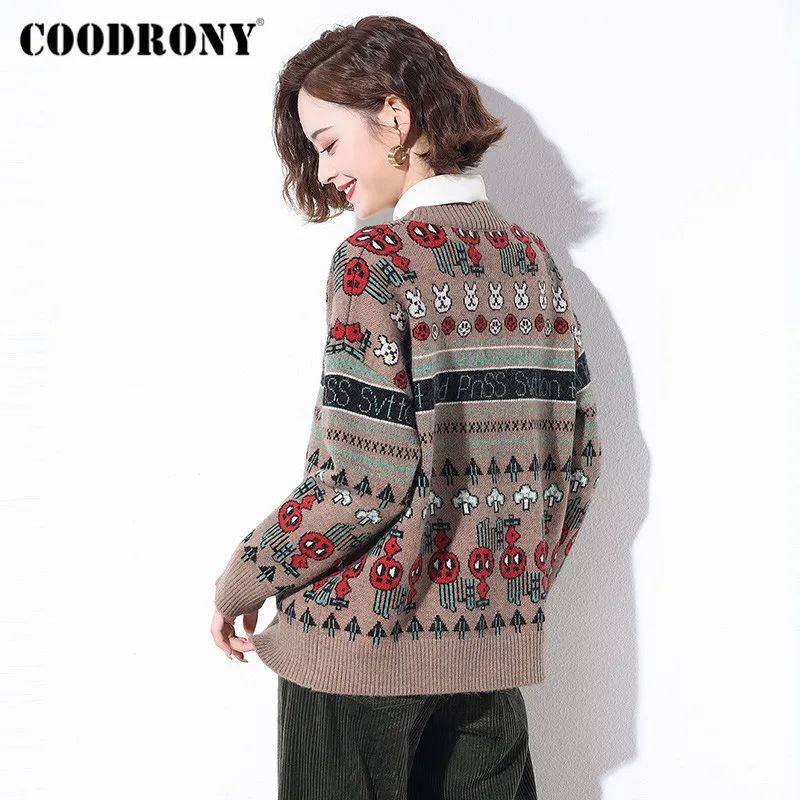 COODRONY Brand New Cute Cartoon Casual Warm Cardigans Female 2020 Autumn Winter Streetwear Soft Slim Sweaters For Women W1084