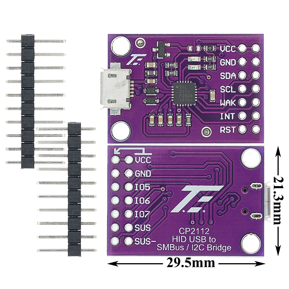 CP2112 плата отладки USB к SMBus I2C коммуникационный модуль 2 0 MicroUSB 2112 оценочный комплект