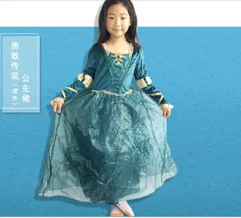 

Free shipping ,Children Brave Princess Merida Dress Kids Cosplay, Halloween Party Dress Up Girls Merida Costume