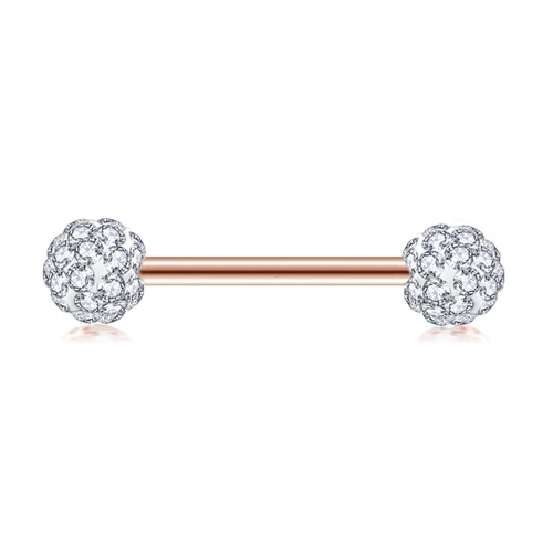 clear gem-rose gold JUNLOWPY 14 г кольца для языка соска прямые штанги ушной бар хирургические Стальные Шпильки для пирсинга ювелирные изделия Серьга из хрустального волоса 1 шт - Окраска металла: clear gem-rose gold