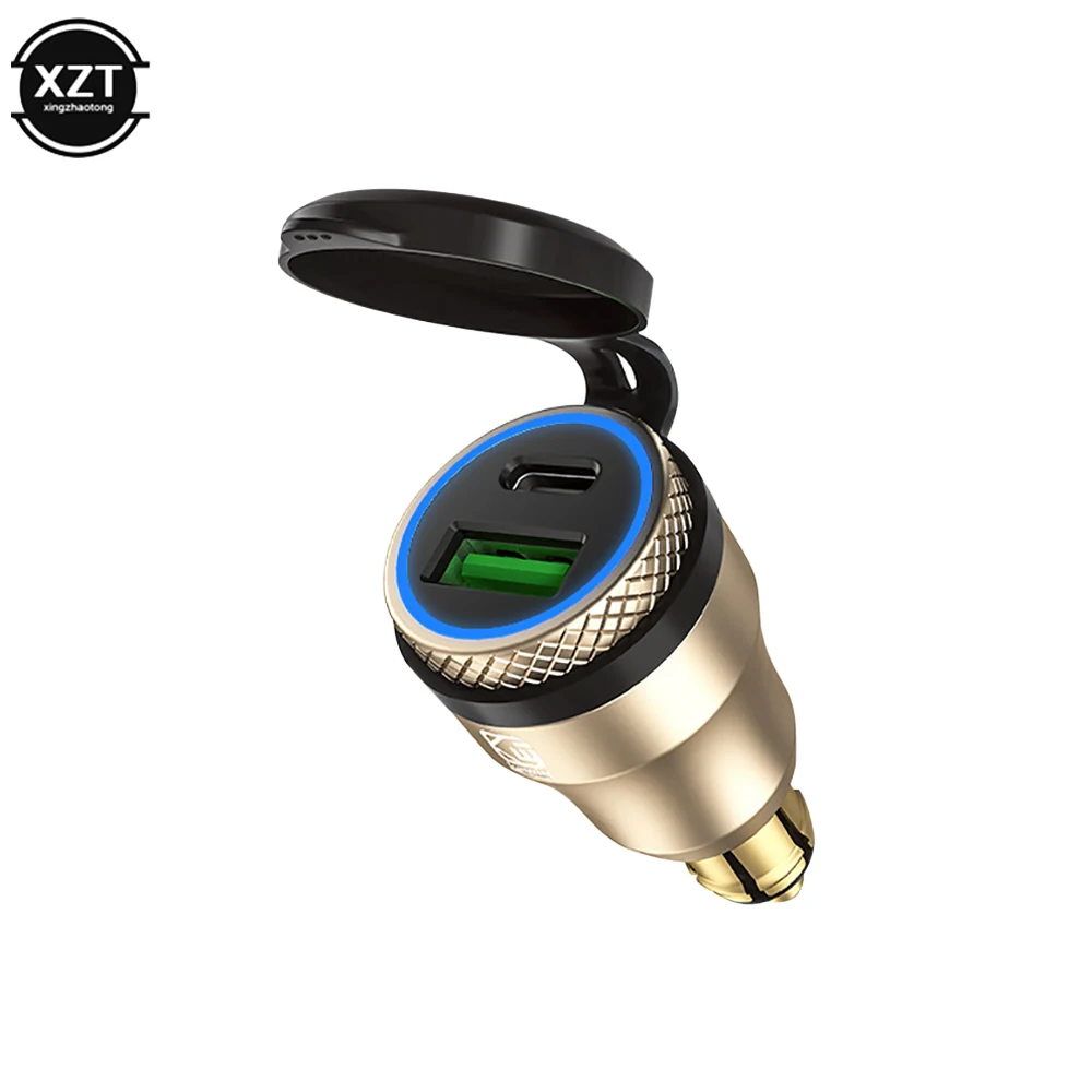 Alimentatore DIN Per Motociclo IMESTOU - Doppio USB 30W PD E QC 3.0 - Impermeabile Per Presa Hella 12V - Foto 2