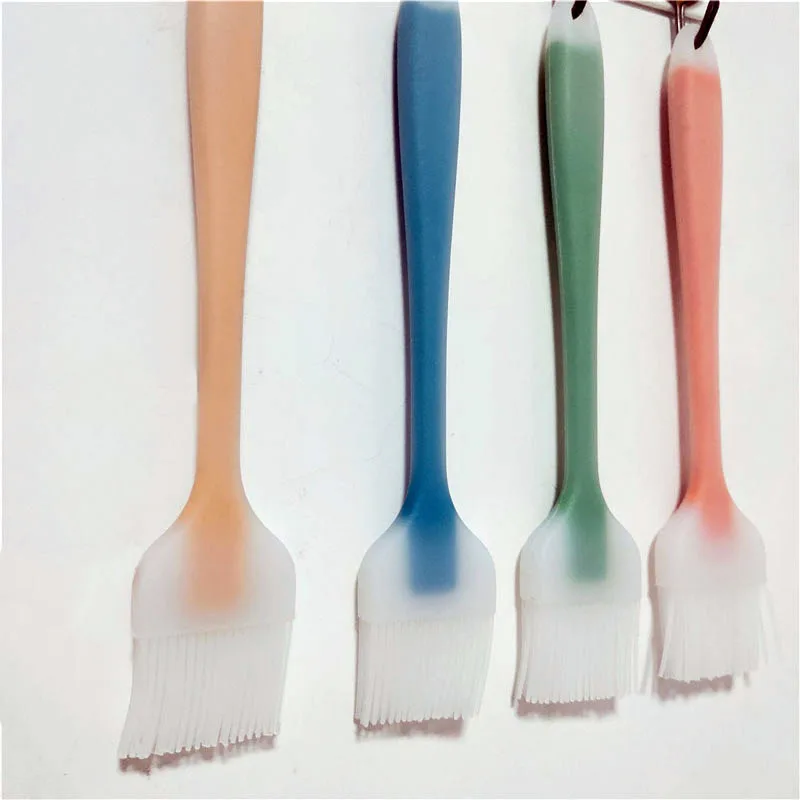 Kichen Tool 10” One-Piece Silicone Semi-Transparent Cooking Food Barbecue Bakery Oil Seasoning Brush Heat Resistant Large