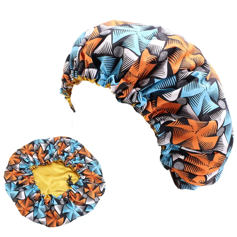 New Extra Large Sleep Cap African Print fabric Ankara hair bonnet Satin Lined sleep cap Night Sleep Hat Ladies Turban