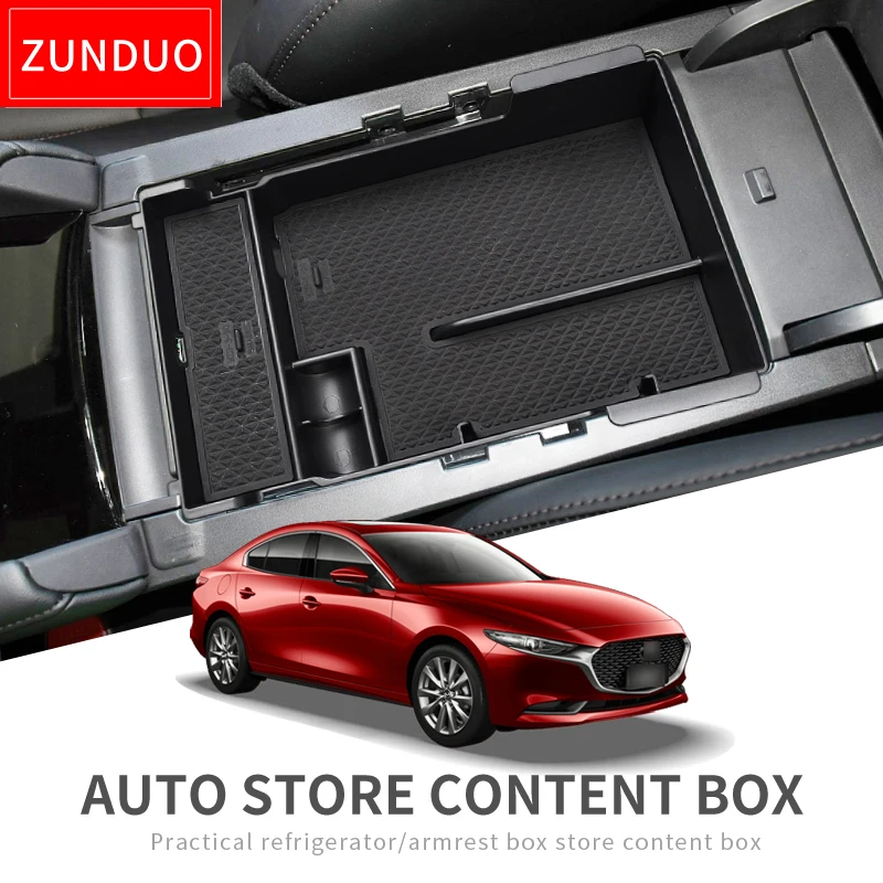 ZUNDUO ящик для хранения в подлокотнике автомобиля коробка для Mazda 3 Axela Mazda3 центральная консоль коробка для хранения аксессуары коробка для хранения монет