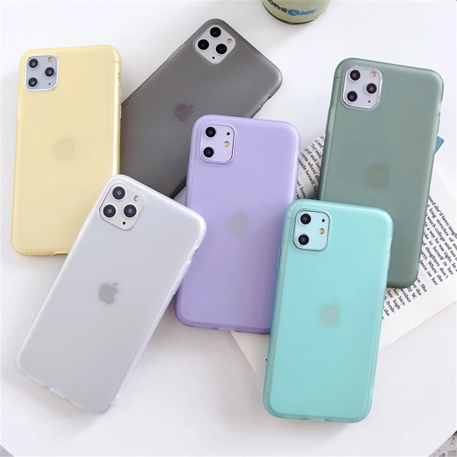 

Soft Silicone Candy color Case For iPhone 11 Pro XS Max XR X 10 8 7 6 5 S 5S 5SE 6S Plus 7Plus 8Plus 6Plus Cell Phone Back Cover