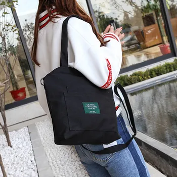 

Canvas Crossbody Bag For Women Fashion Solid Shoulder Bags Female Handbag Lady Casual Shopping Large Totes Sac bandoulière