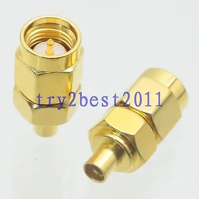 

DHL/EMS 100 Sets*1pce Adapter connector SMA plug pin to MMCX jack pin RF COAXIAL straight -C1