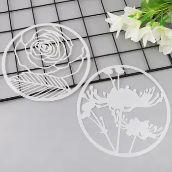 

8Pcs Round Grilles Drawing Molds Plastic Children Painting Stencils DIY Paper Art Craft Card Label Scrapbook Bookmark Toy
