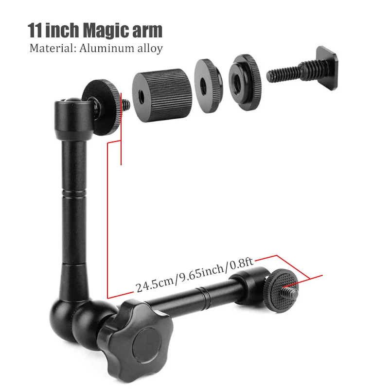 Braçadeira de Montagem na Parede Suporte para Dslr Bfollow Braço Mágico 22 Articulada Fricção Câmera Luz Tiro Estúdio Vídeo 7 11 - Image 5