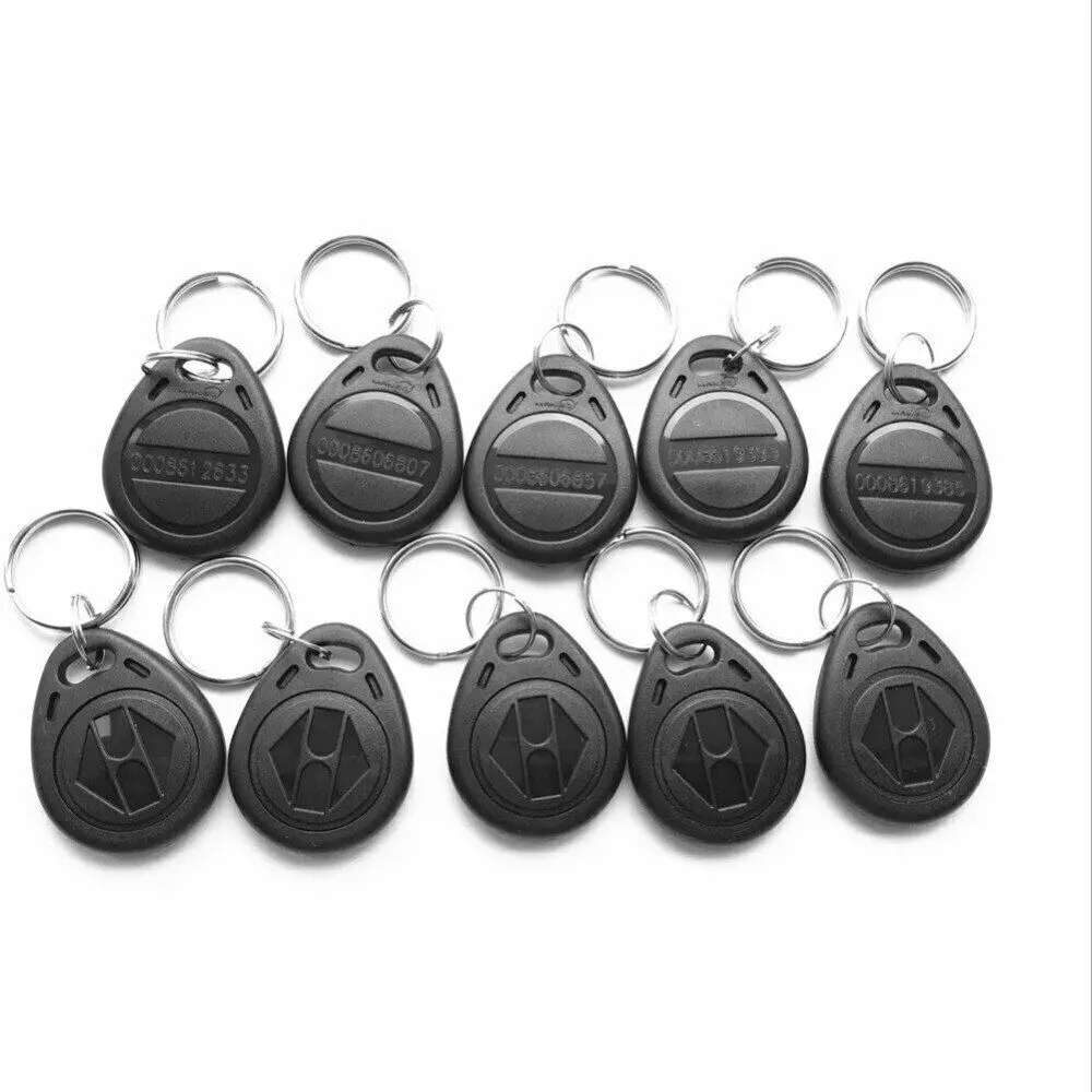 100 шт. черные Брелоки для ключей жетон брелок 125 кГц RFID EM4100 TK4100 идентификатор