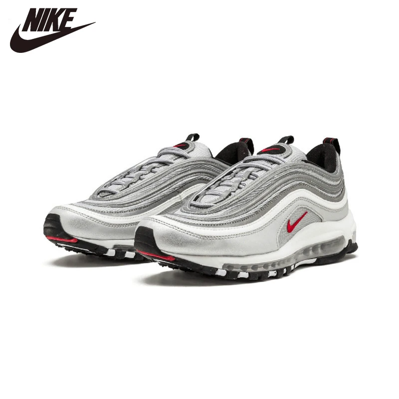 

Original Nike Air Max 97 OG QS 2019 RELEASE Running Shoes for Men Official Genuine Breathable Outdoor Sports Shoes New Arrival