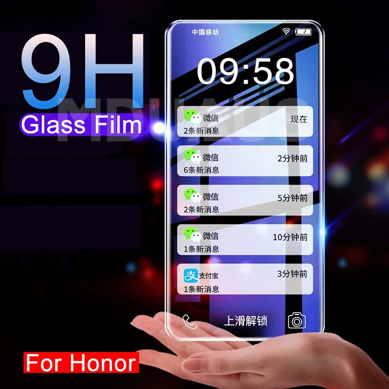 Закаленное стекло 9H для Huawei Honor 20 10 9 8 Lite 9X 8X V30 V20 V10 защита экрана защитная пленка