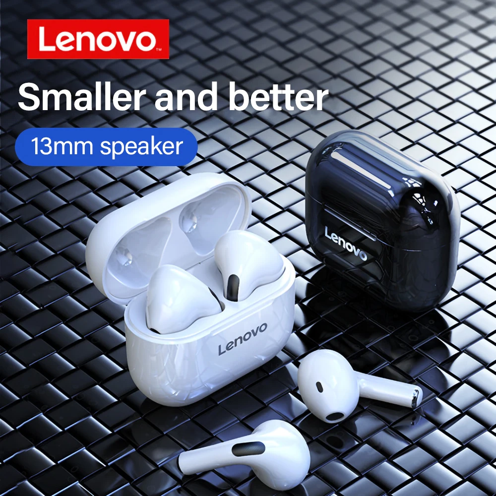 Bluetooth-наушники Lenovo lp40 TWS с микрофоном 5 0 эффектом погружения сенсорное управление