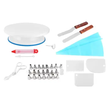 

Caking Tools 36Pcs/Set Cake Decorating Turntable Rotating Display Stand Scraper Cake Decoration DIY Tool Kit Pastry Forms