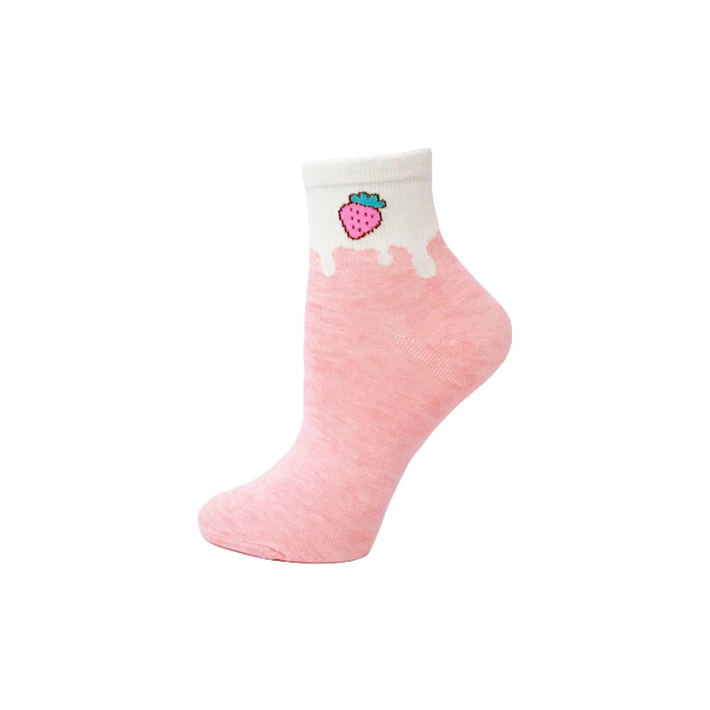 Yeadu/женские хлопковые носки в стиле Харадзюку, милые мягкие носки, Новинка Kawaii, забавная для кошек собак, Dinosuar, единорог, клубника, носки для девочек, подарок