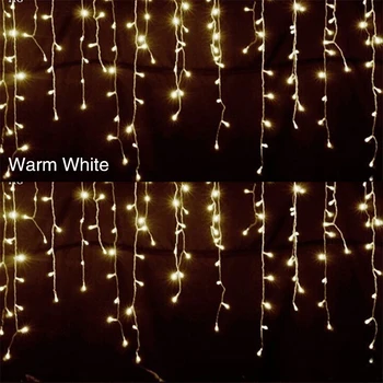 

Fairy Light Fairy String Light LED Curtain Icicle String Light Decorative Fairy Light Romantic Super Bright Durable 96LED
