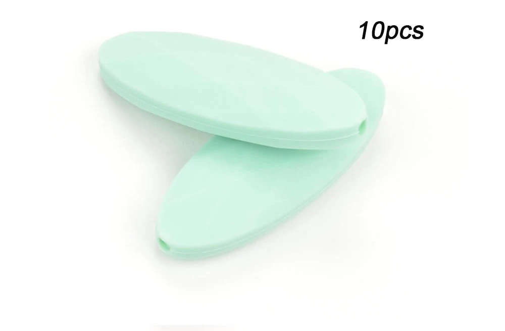 LOFCA 10 шт. маркиза Силиконовые бусы для Сделай Сам грызунок ожерелье-прорезыватель еда без бисфенола-а Класс силиконовые бусины для детский Прорезыватель - Цвет: Mint