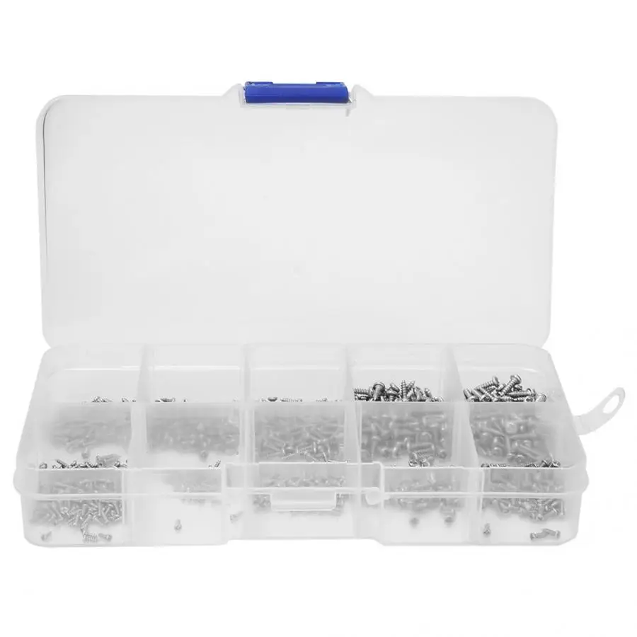 1000 шт. винты с резьбой из нержавеющей стали мини крестообразные самонарезающие M1