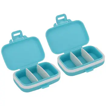 

2pcs Sealing Ring Storage Box Durable Tattoo Supply Storage Case Detachable Storage Accessory for Tattoo Home Shop (Sky-blue)
