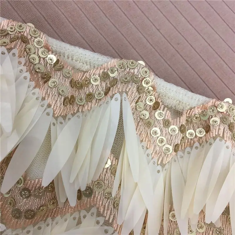 Женский весенний укороченный топ с золотыми пайетками, сексуальный сетчатый топ с бахромой, однотонные топы с пайетками, женские топы, женские вечерние Клубные Короткие топы