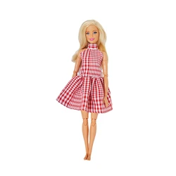Robe rétro longue en treillis pour Barbie Blyth, 1/6 MH CD FR SD Kurhn BJD, vêtements de poupée, accessoires 