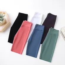 Leggings bottom respirável calças de tubarão calções infantis 3 12years meninas na altura do joelho criança cinco calças verão doce cor