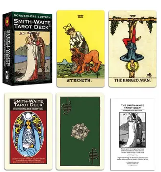 

Full English Borderless Edition Smith-Waite Tarot Cards Game With English Booklet Instructions Smith Waite Tarot Board Game
