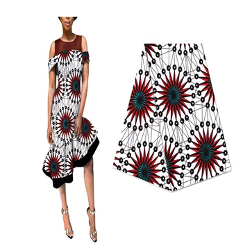 

2020 New Design Ankara African Printed Real Wax Fabric For Women Party Dress DIY Sewing Material Nigerian Real Wax