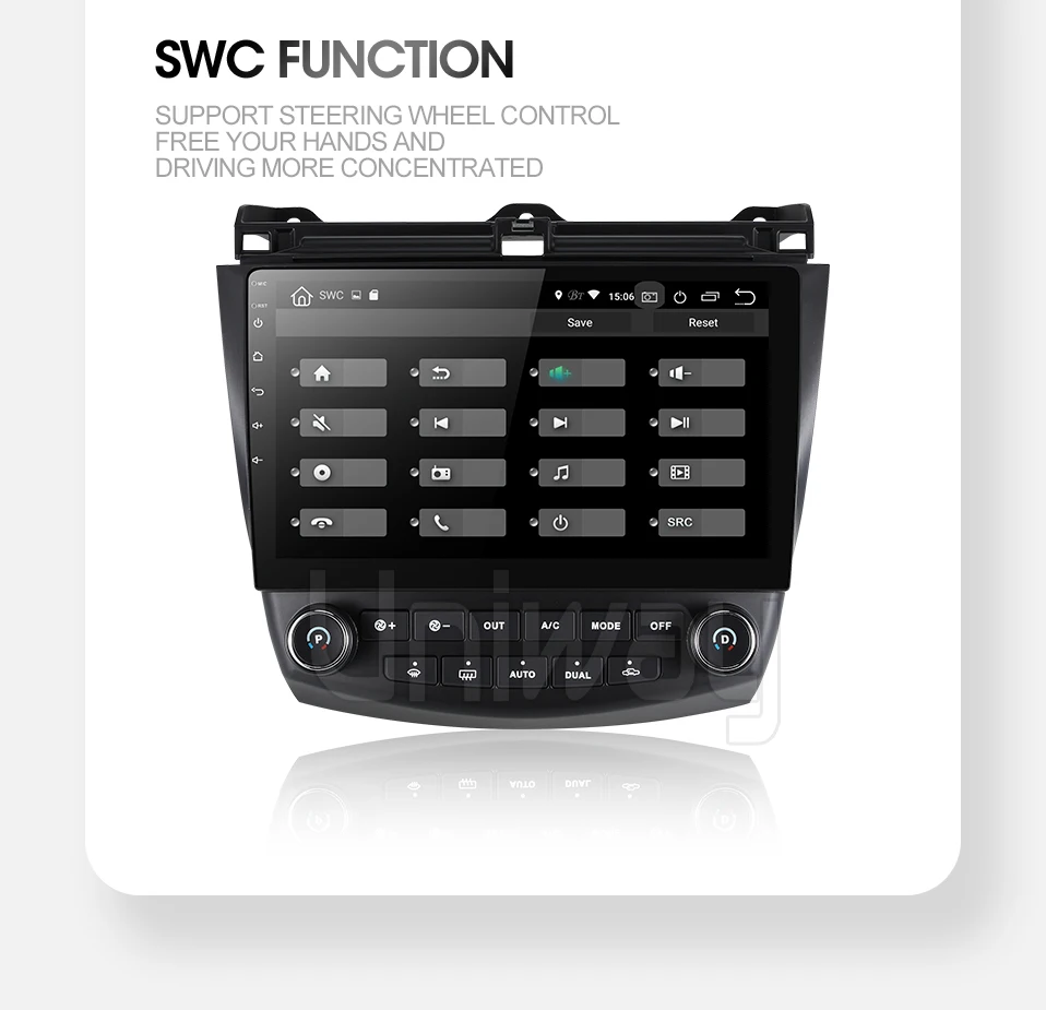 Discount Uniway AYG1071 2G+32G android 9.0  car dvd for Honda Accord 7 2003 2004 2005 2006 2007 car radio video player gps navigation car 13