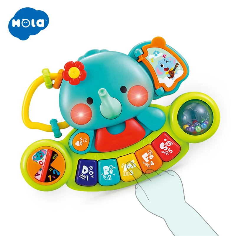 HOLA 3135 музыкальный инструмент игрушка для малышей Слон клавиатура пианино развивающие Музыкальные Развивающие игрушки для детей подарок