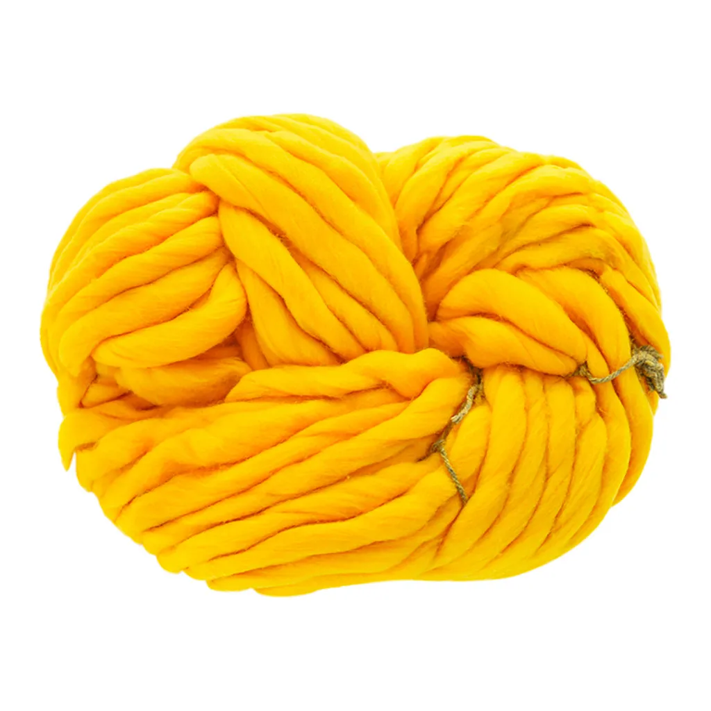 Yellow Вязание крючком шерстяная пряжа толстая пряжа для вязаный шарф ручное вязание мохнатая шерстяная пряжа толщина пряжи теплые бытовые принадлежности - Цвет: Yellow