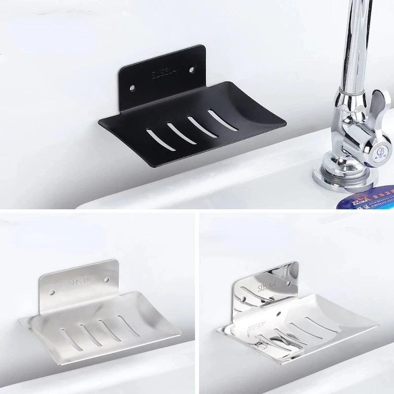 No drilling soap dish holder  wall mounted  soap sponge holder for kitchen soap holder bathroom  organizer metal  soap holder