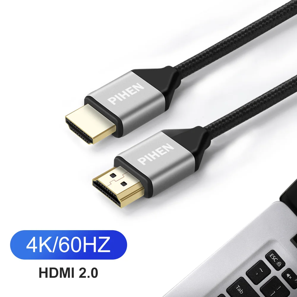 

LLANO 1M HDMI to HDMI Cable Splitter HD 4K 60Hz 2.0 Cord for Apple/TV/PS4/Projector/Laptop Switch Video Audio Aux Cable Extender