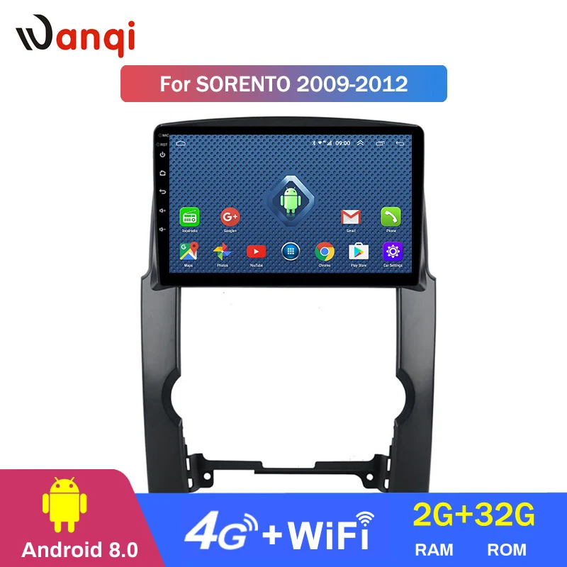 

4G Lte All Netcom 10 Inch HD LED Full Touch Screen Android 8.0 GPS Navigation for Kia Sorento 2009-2012 Stereo System