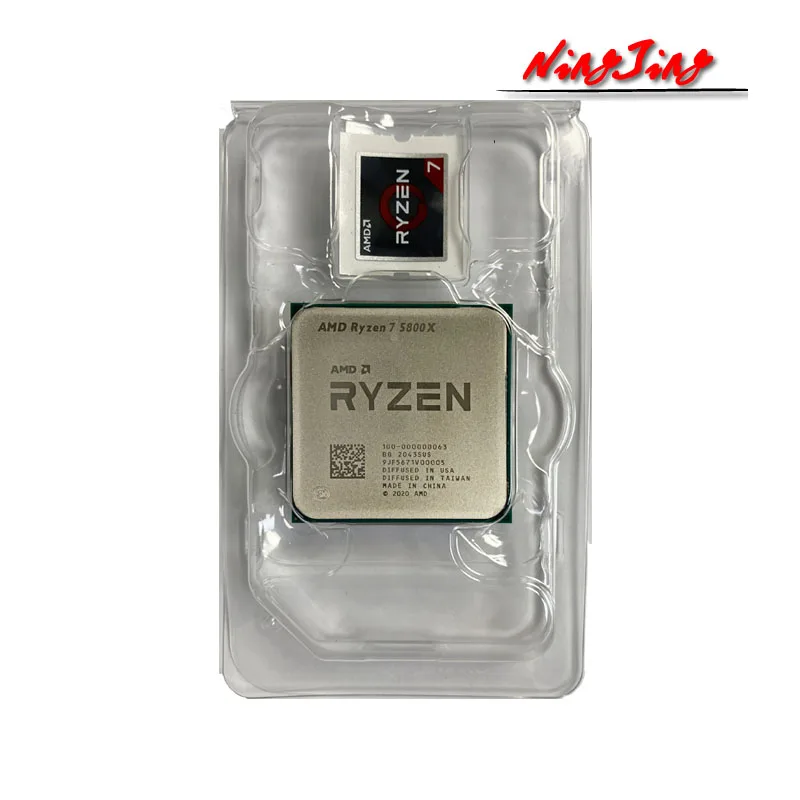 AMD Ryzen 7 5800X R7 5800X 3.8 GHz Eight-Core 16-Thread CPU Processor 7NM  L3=32M 100-000000063 Socket AM4 New but without cooler