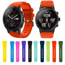Uhr bands Für Samsung Galaxy Uhr 46mm Silikon Sport Handgelenk Strap Armband 22 mm für Xiaomi Huami Amazfit 2 /2S Smart uhr(China)
