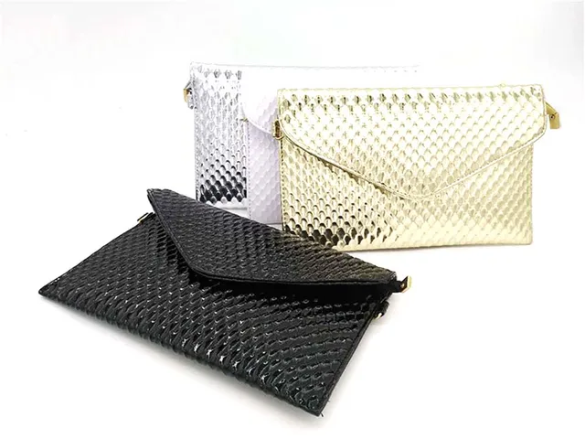 Women's Envelope Clutch Purse With Chain Strap - Small Crossbody Party Handbag (Multicolor)