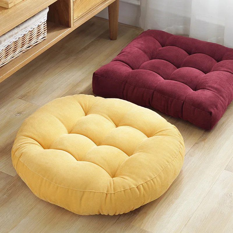 Large Chair Cushion Round Velvet Floor Cushion Pillow Waist Sofa Decoration