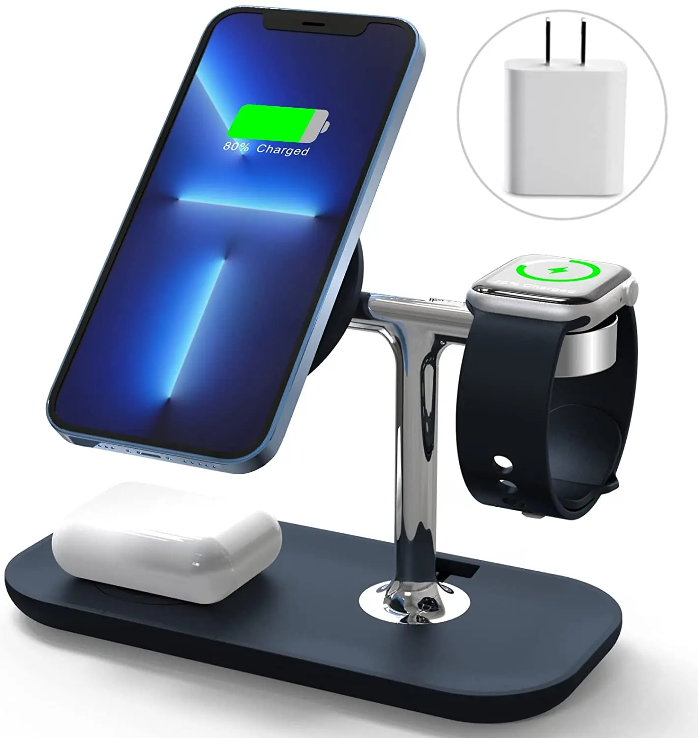 発送 Makaqi 3で1磁気ワイヤレス充電ステーションiphoneとの互換性13 プロ プロマックス ミニ 12シリーズ 充電スタンドと18ワット 安いファッション Agosto Com Tr