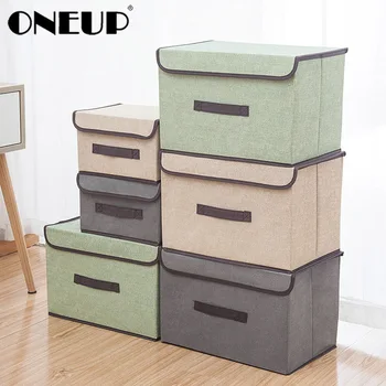 

ONEUP Storage Box With Cap Clothes Socks Toy Snacks Sundries Organizer No Smell Storage Box Bins Cosmetics Household Organizer