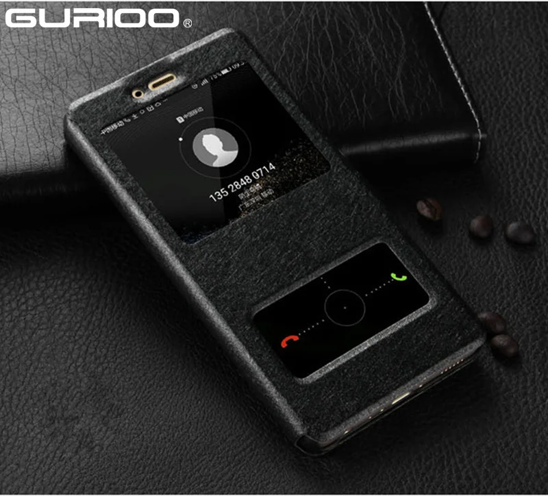 

Smart Front Window View Leather Flip Case For Samsung A3 A4 A5 A6 A7 A8 A9 2015 2016 2017 2018 Plus Star Lite Holder Stand Cover