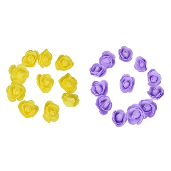 

1000Pcs These Flowers Are Used to Decorate Flores Man-Made Decorative Roses Head Rose Bear Wedding House Artificial Flower, 500P
