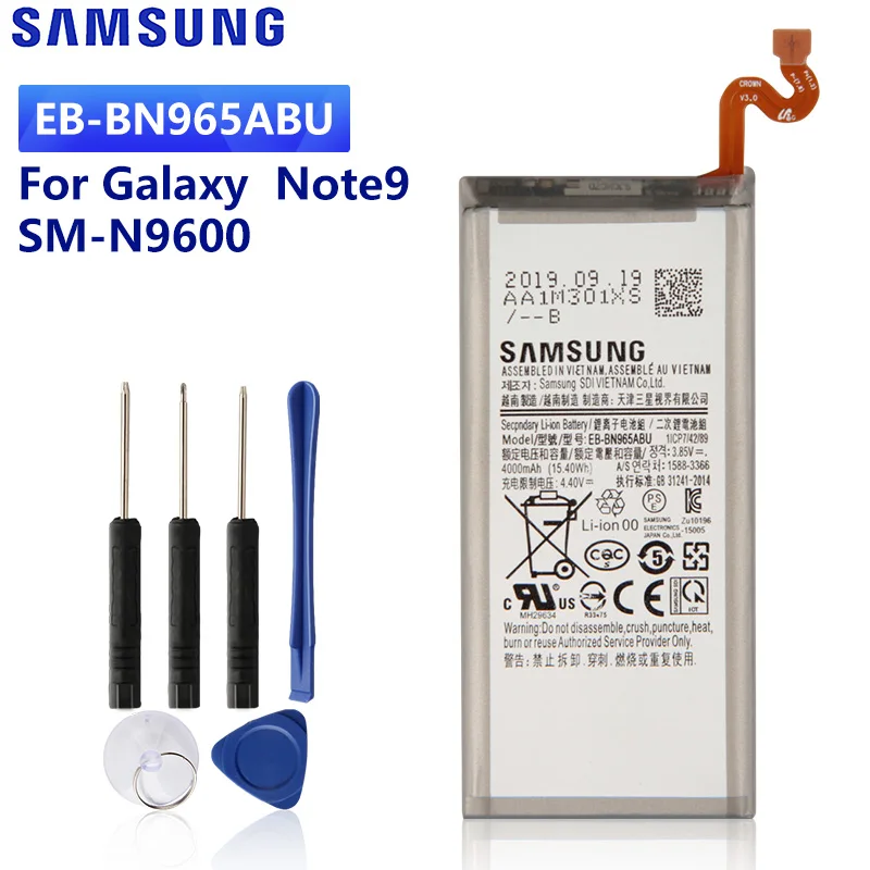 Batterie pour d'origine Samsung EB-BN965ABU pour Samsung Galaxy Note 9 GH82-17562A N960F 