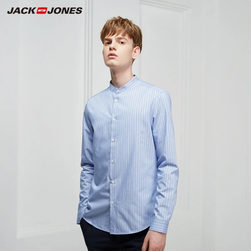 Goedkoop Jackjones Mannen Smart Casual Streep Patroon Lange Mouwen 219105533