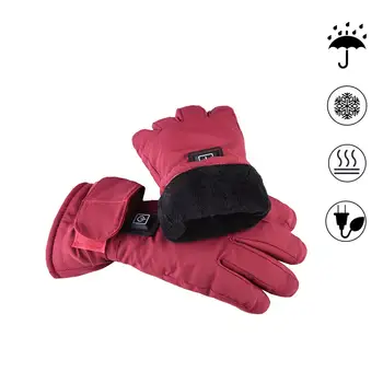 

Rechargeable Heated Gloves Ski Gloves Waterproof Windproof Touch Screen Motorcycle Electrocar Heating Gloves Warmer ForWomen