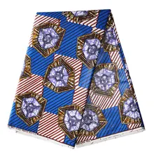 Высокое Качество Чистый хлопок Синий принт ткань для женщин платье Новое поступление африканская восковая ткань воск Java