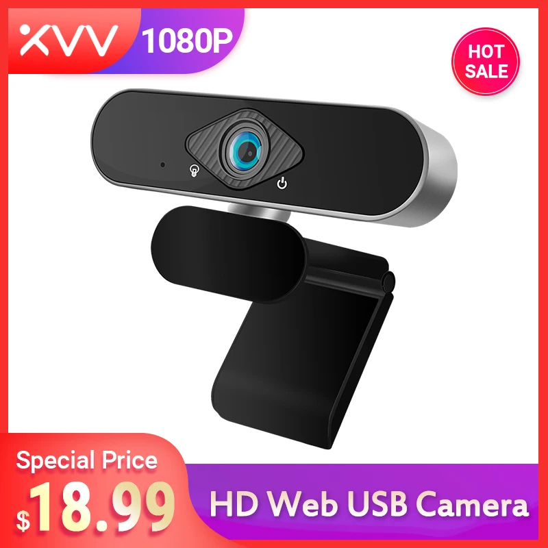 

New Xiaomi Xiaovv 1080P USB Webcam Camera Ultra Wide Angle Auto Focus with Built-in Microphone For Laptop PC Online Teaching