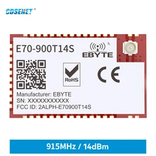 

CDSENET CC1310 868/915MHz Modbus High Speed Continuou Transmission GFSK Modulation TTL Wireless Module 14dBm Soc E70-900T14S