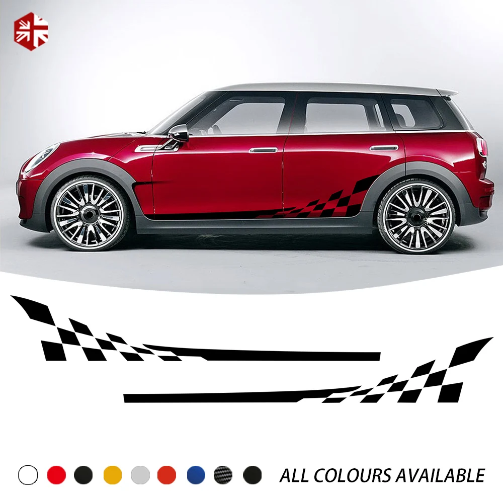 

2 Pcs Car Styling Door Side Sripes Sticker Graphics Body Decal For MINI Cooper S New Clubman F54 2014-2019 JCW All4 Accessories